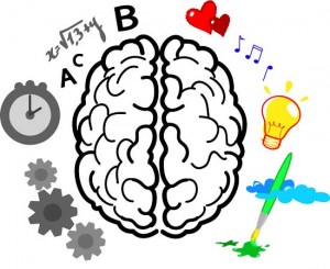 An artists impression of different concepts in the brain