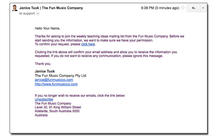 Value Ideas Confirm Email