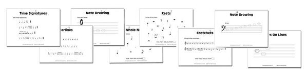 Junior Music Worksheets | The Fun Music Company