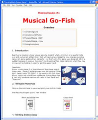 Printable Music Games for Music Lessons | The Fun Music Company