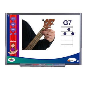 Teaching ukulele screen from the ukulele program