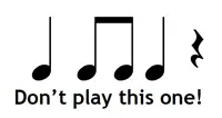 Music Teaching Idea poison rhythm - don't play rhythm.