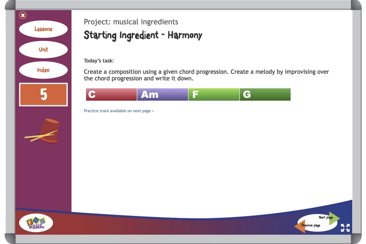 Grade 5 musical chefs mystery box composition project teaching rhythm manipulation