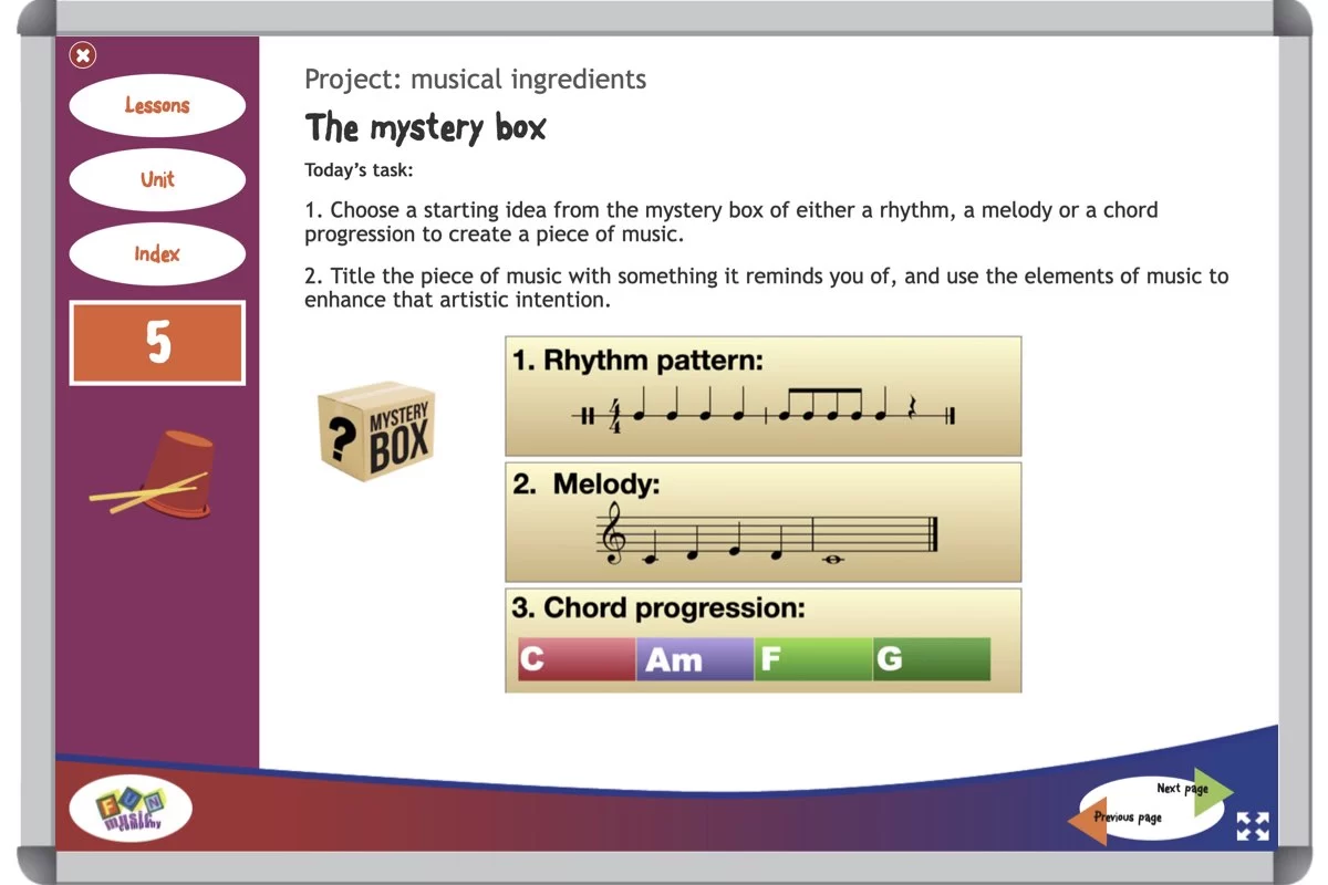 Grade 5 COMPOSE Lesson - The Mystery box