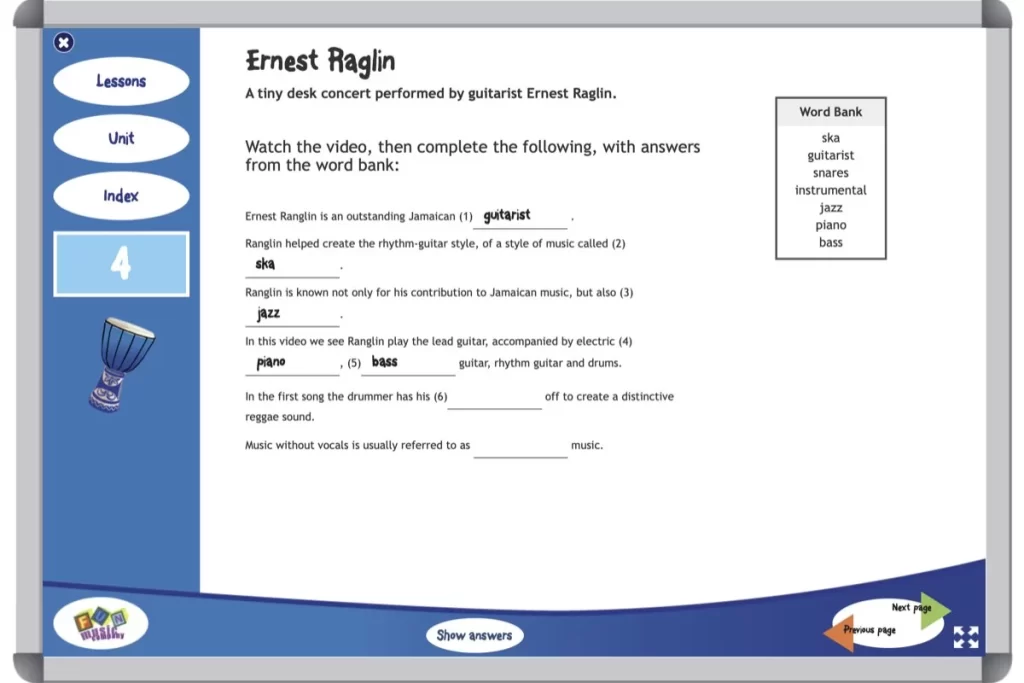 CONNECT.006 Listening Activity In Grade Four Music Lesson