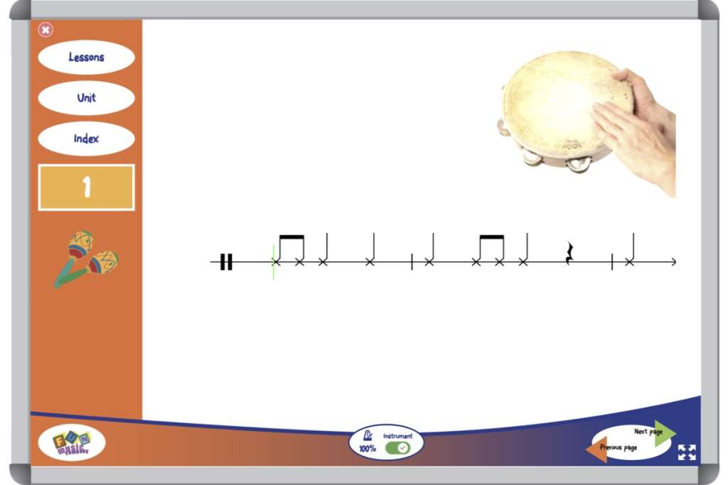 Grade One music curriculum untuned percussion example