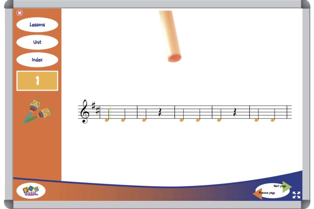 Grade One music curriculum tuned instrument example