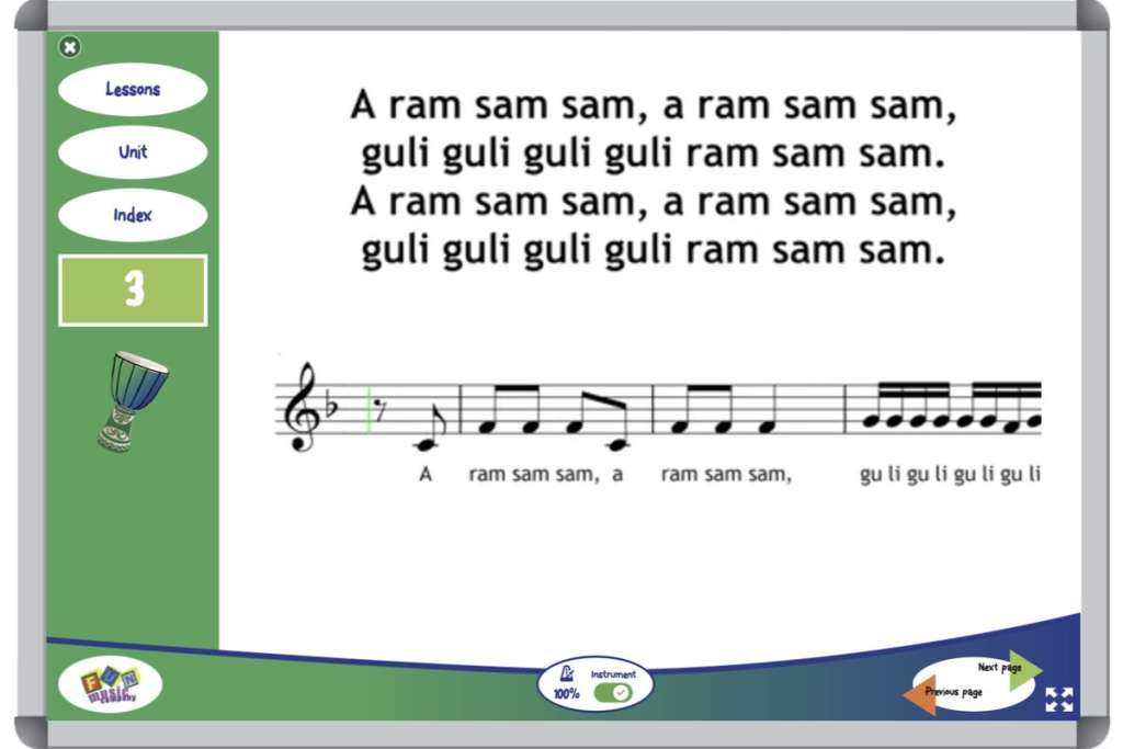 Grade Three Music Curriculum Singing Example