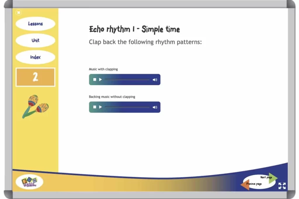Grade Two Music Curriculum Skills Activity