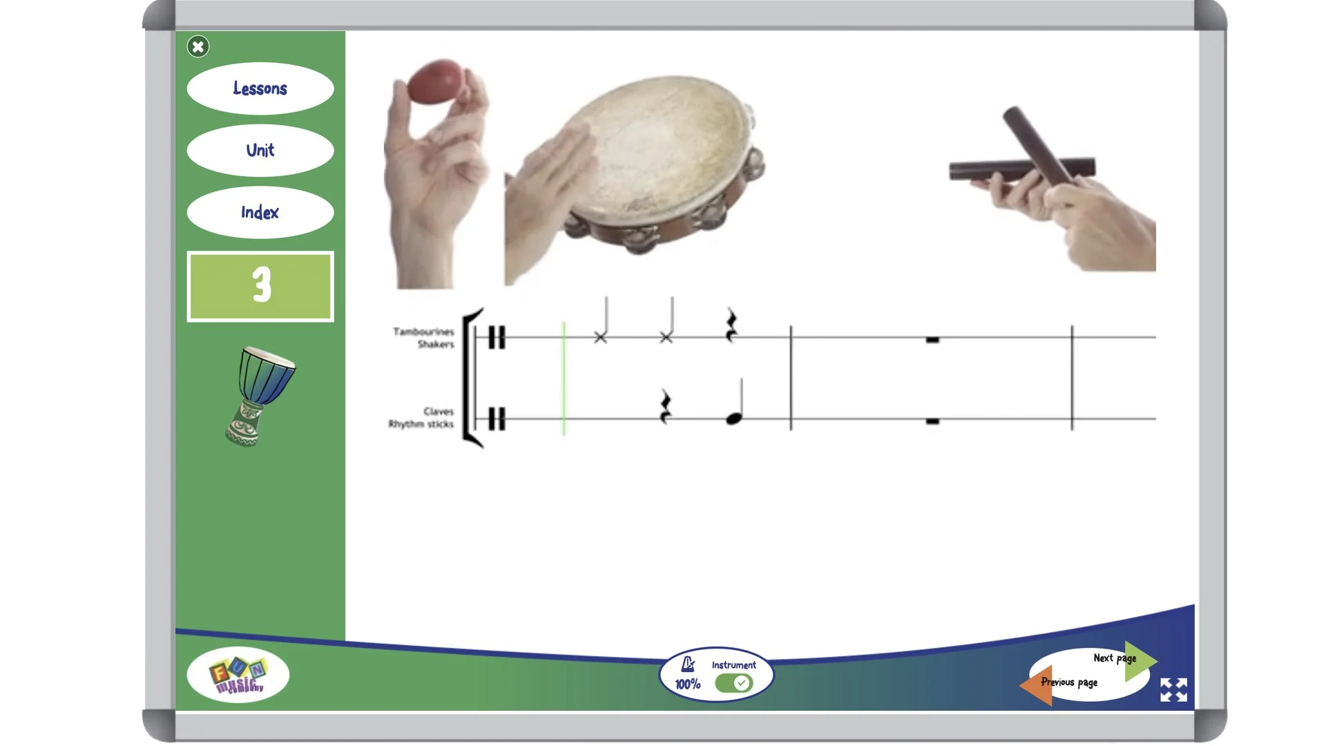 EasterBlogScreenshots.004 Untuned Percussion Score thumbnail for Easter Hot Cross Buns SING & PLAY arrangement