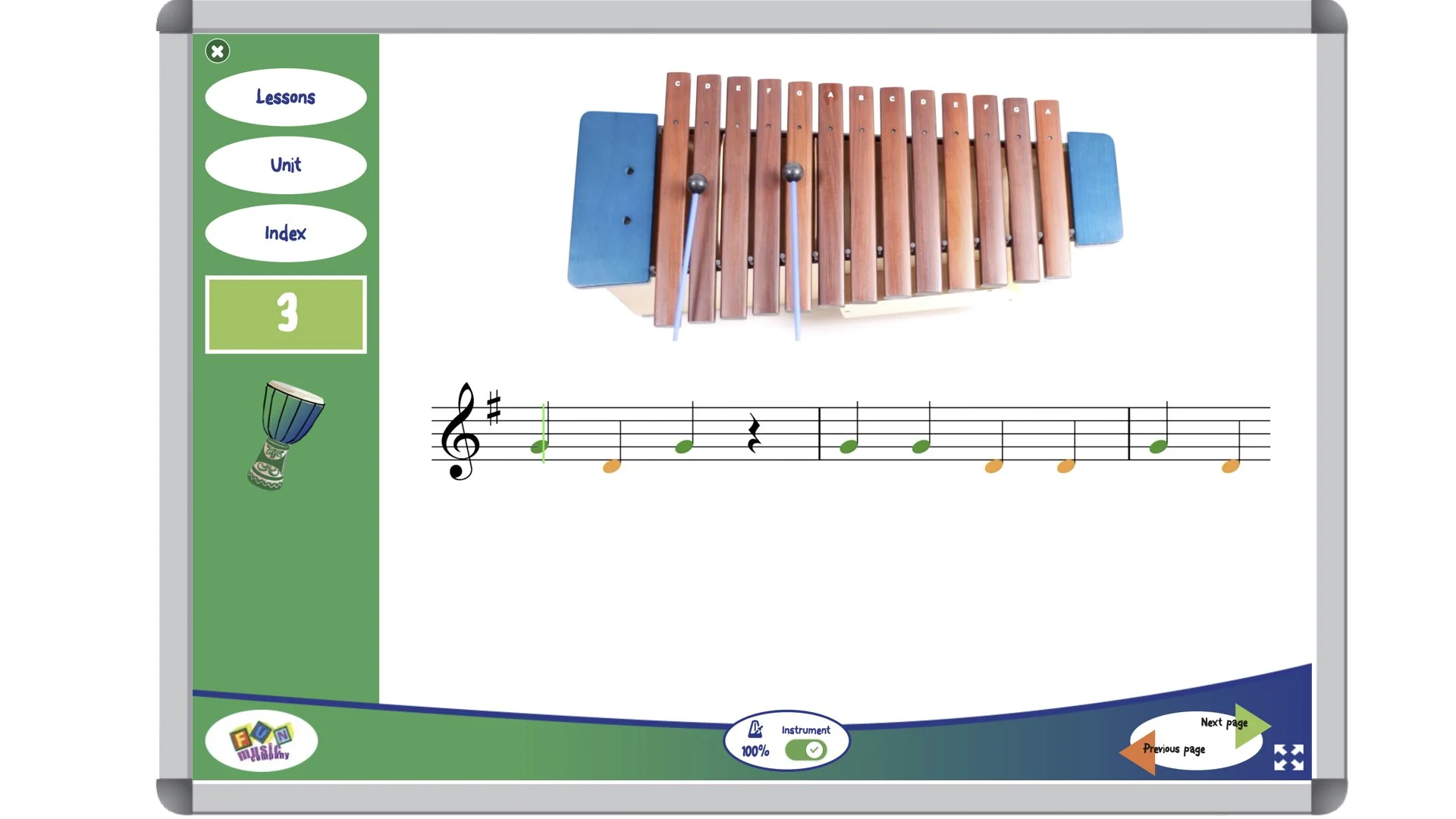 EasterBlogScreenshots.006 Step 6 Tuned Percussion Score thumbnail for Hot Cross Buns SING & PLAY arrangement