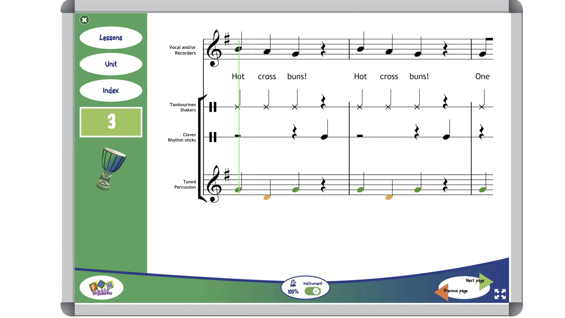 EasterBlogScreenshots.007 Step 7 Ensemble Performance Score thumbnail for Hot Cross Buns SING & PLAY arrangement