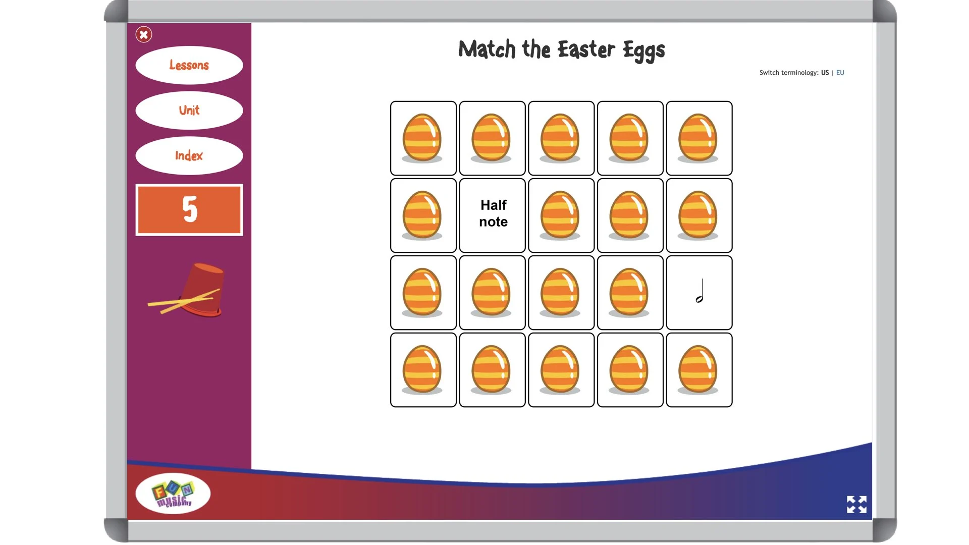 EasterBlogScreenshots.007 Grade 5 Easter Music Lesson Matching Game