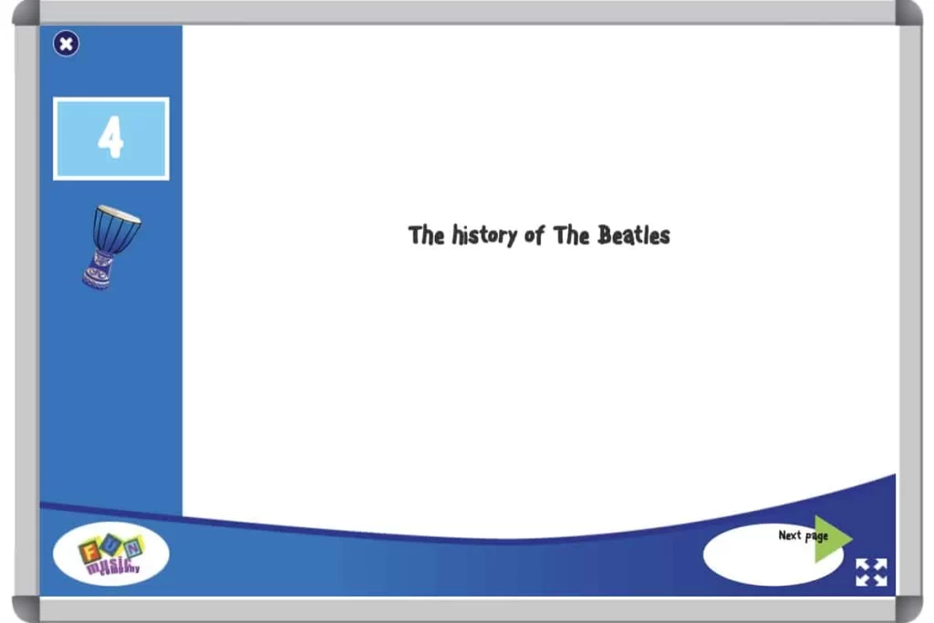 SubLessonsImages.004 Grade 4 Music Substitute Music Lesson on the History of The beatles