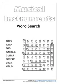 Music Word search #10
