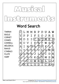 Music Word search #11