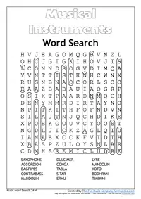 Music Word search #12
