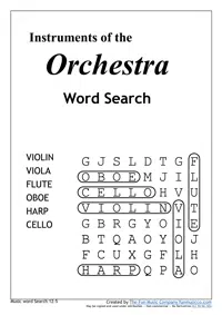 Music Word search #13