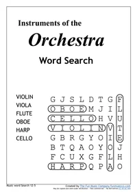 WordSearch13 Music Word search #13