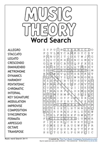 Word Search 33 Music Theory Word Search 33 Music Theory Advanced