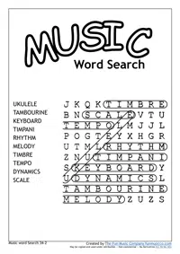 Music Word search #5