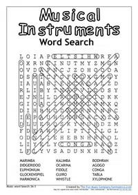 Music Word search #9
