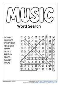Music Word search #2