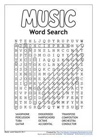 Music Word search #3