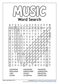 WordSearches_Grade56_1_200 Music Word search #3