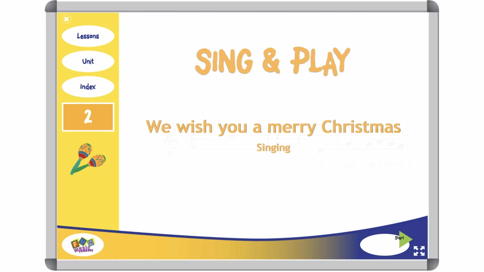 Students performing Christmas music lessons with Wish You a Merry Christmas