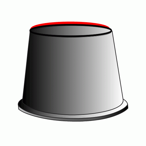 Bucket drumming rim technique - hitting the bucket edge for high sound