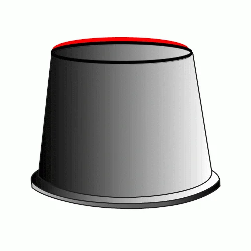 Bucket drumming rim technique - hitting the bucket edge for high sound