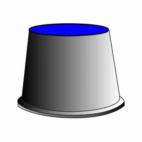 Bucket drumming centre sound technique - striking the bucket center for bass tone