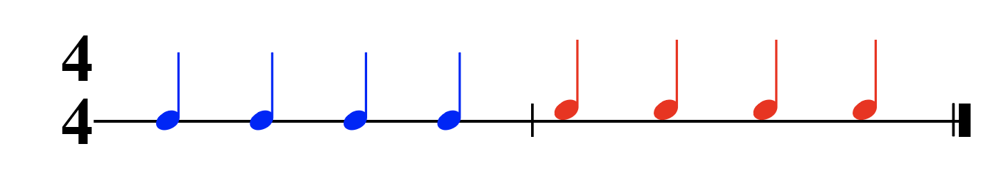 Bucket drumming pattern one notation - beginner rhythm exercise