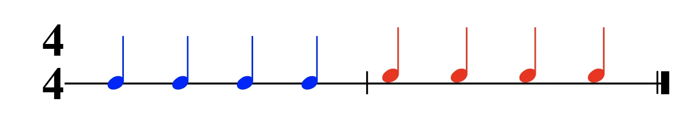 Bucket drumming pattern one notation - beginner rhythm exercise