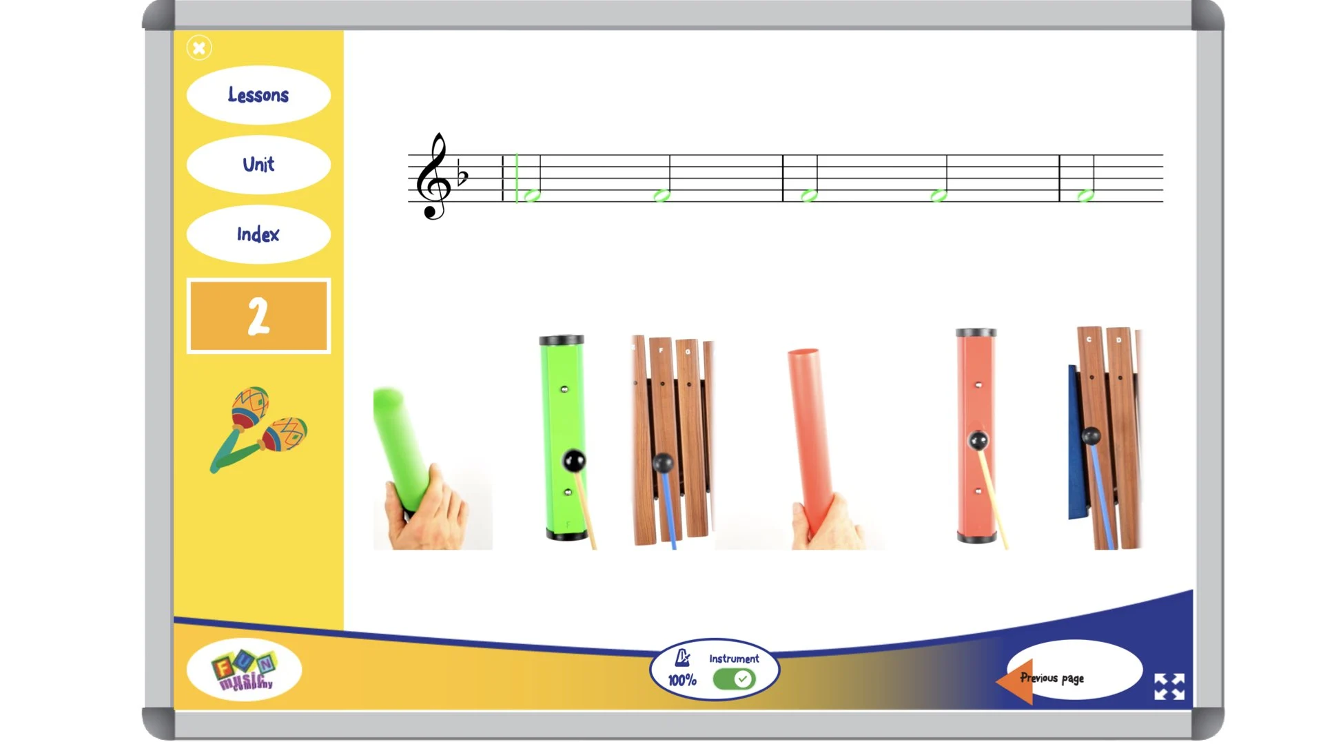 BomwhackerActivityScreenshots.001 Grade 2 Music Lesson with Boomwhackers