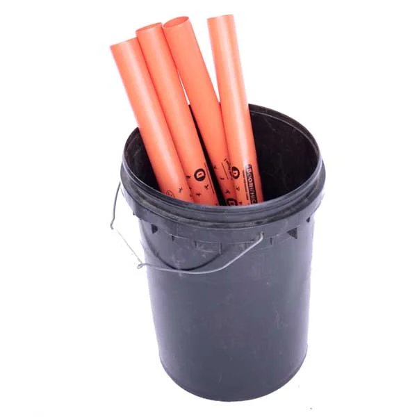 Bucket of Orange Boomwhacker Ds- Recommended Boomwhacker Storage