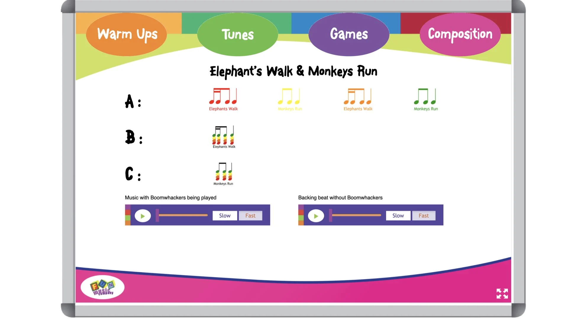 Boomwhacker Song - Elephants Walk and Monkeys Run