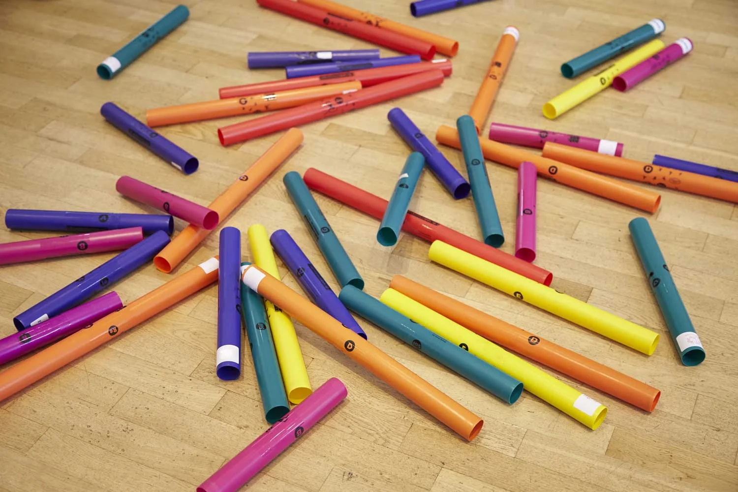 Boomwhackers_StockImage_1500 Boomwhackers On The Floor Ready to Use in Classroom