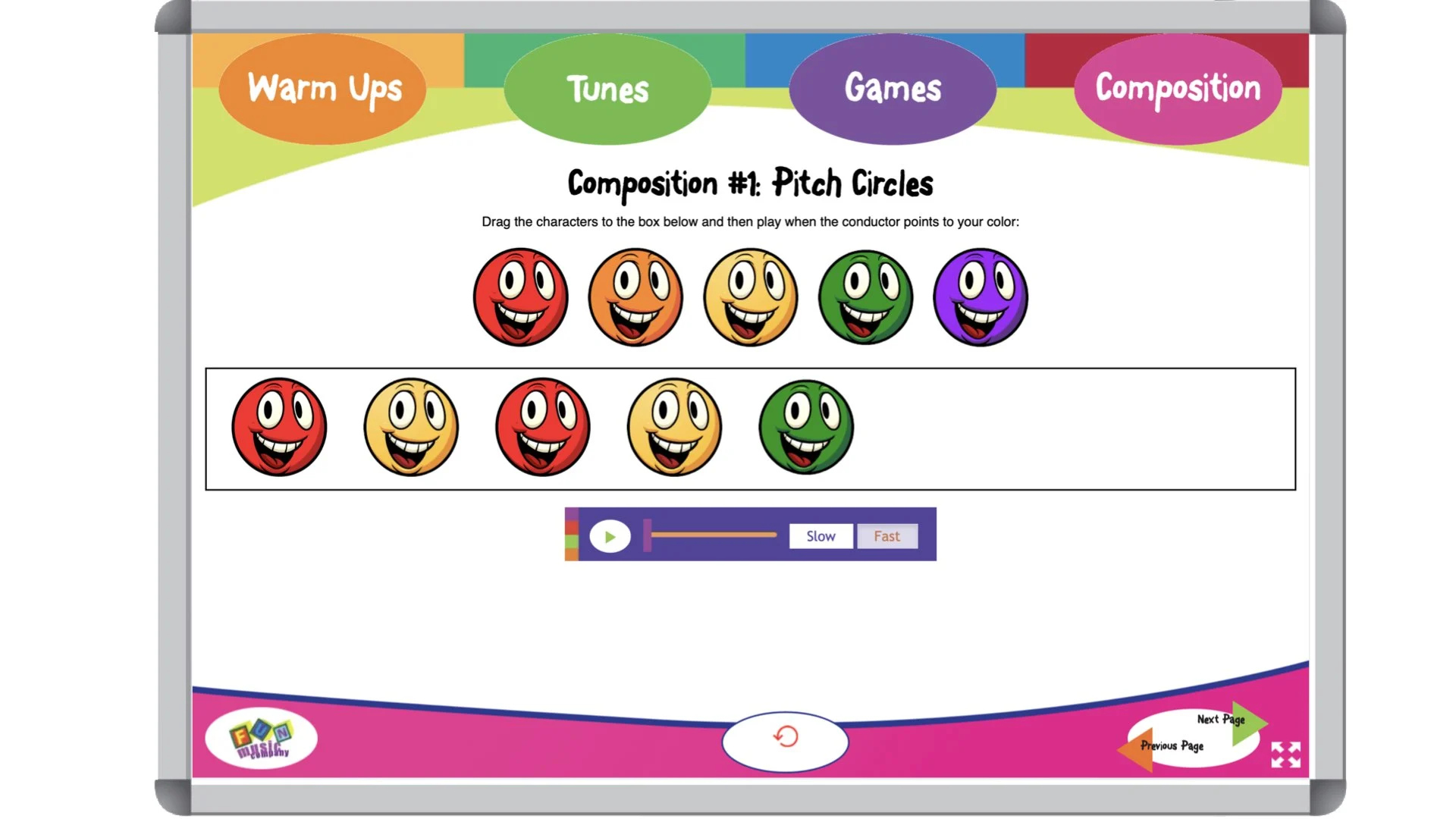 Boomwhackers Composition with Pitch Circles