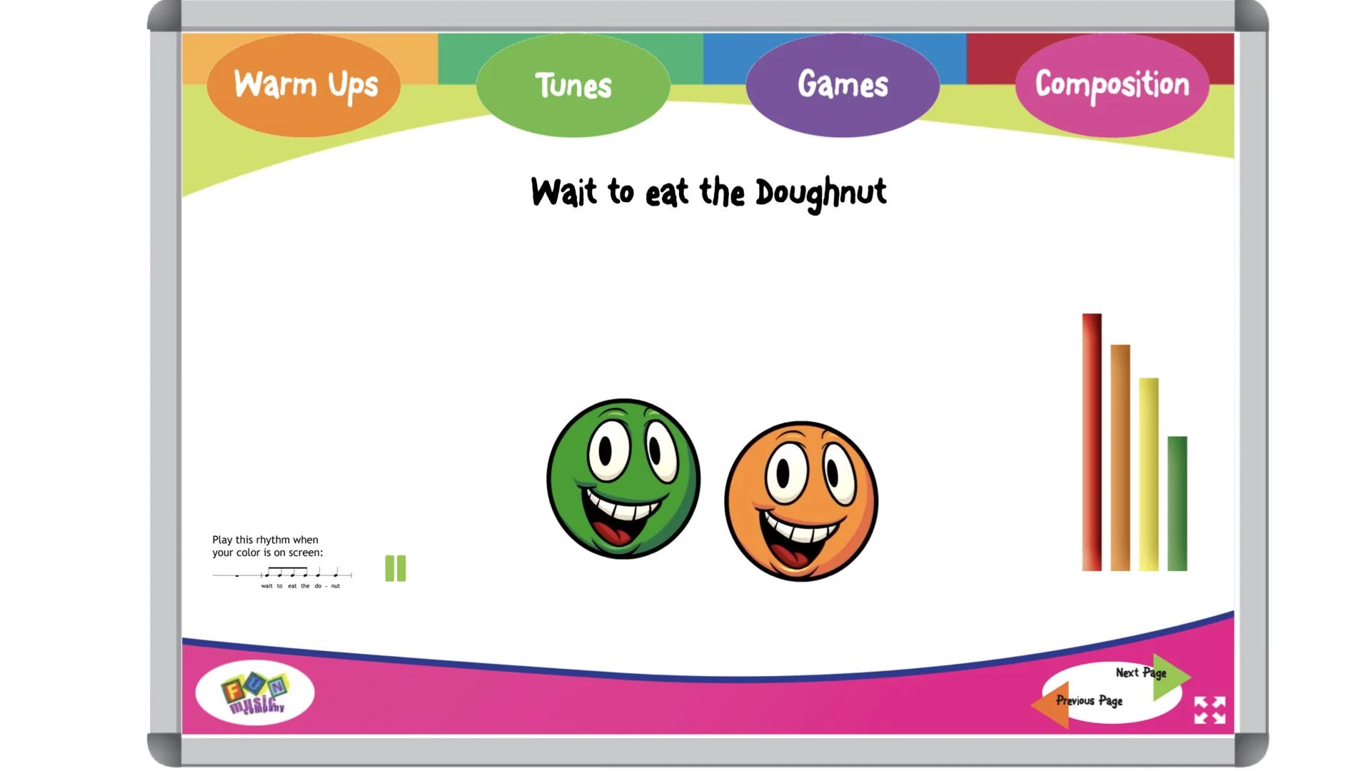 Boomwhacker Lesson Plan Activity Warmup - Rests