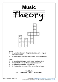 Easy Music Theory Crossword Easy Music Theory Crossword