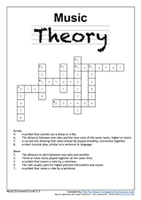 Music Theory Crossword Moderate Difficulty Music Theory Crossword Moderate Difficulty